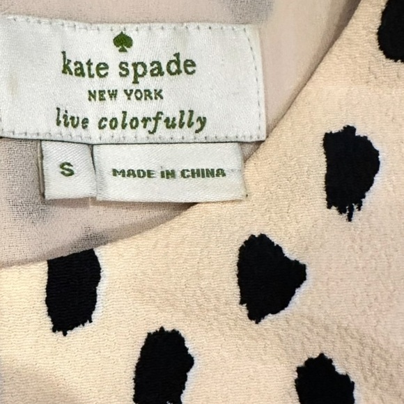 Kate Spade Silk Black Creamy White Sleeveless Blouse S - Picture 5 of 12